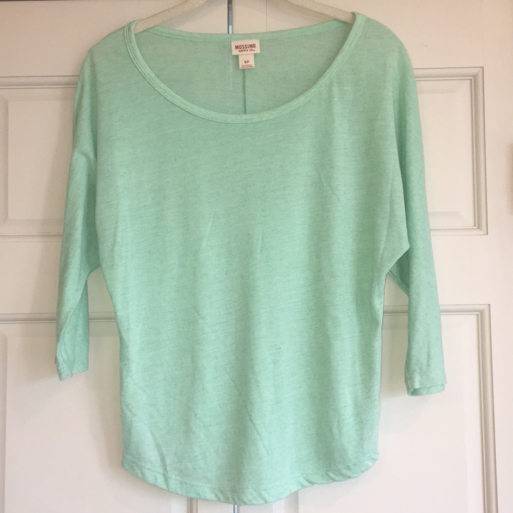 🌱Dolman 3/4 sleeve mint top🌱